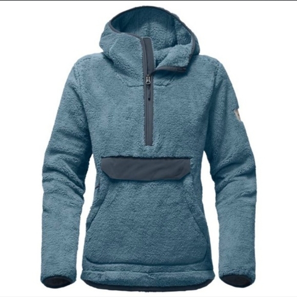 The North Face women's campshire fleece pullover hoodie in provincial blue - Picture 1 of 5